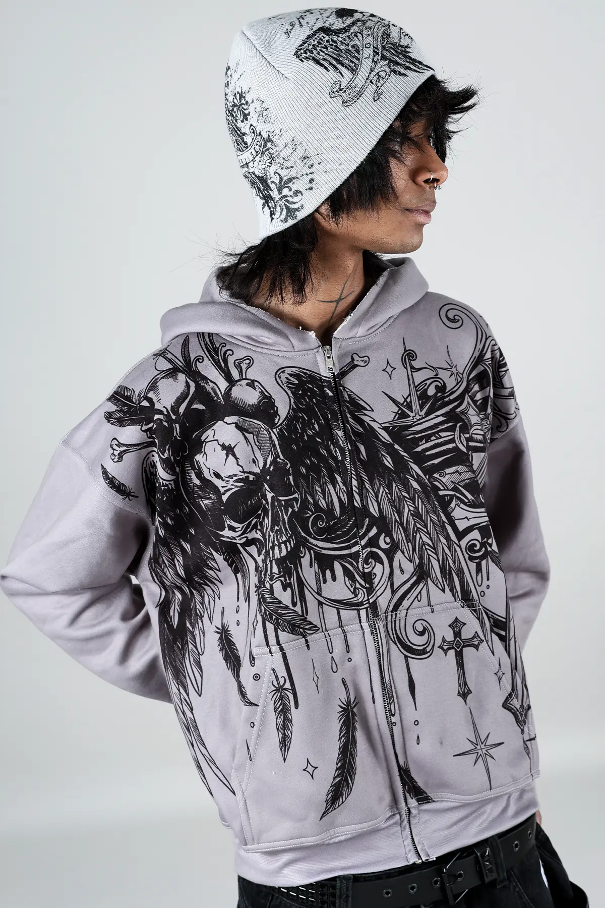 Slate Zip Hoodie (Ash) - Image 3