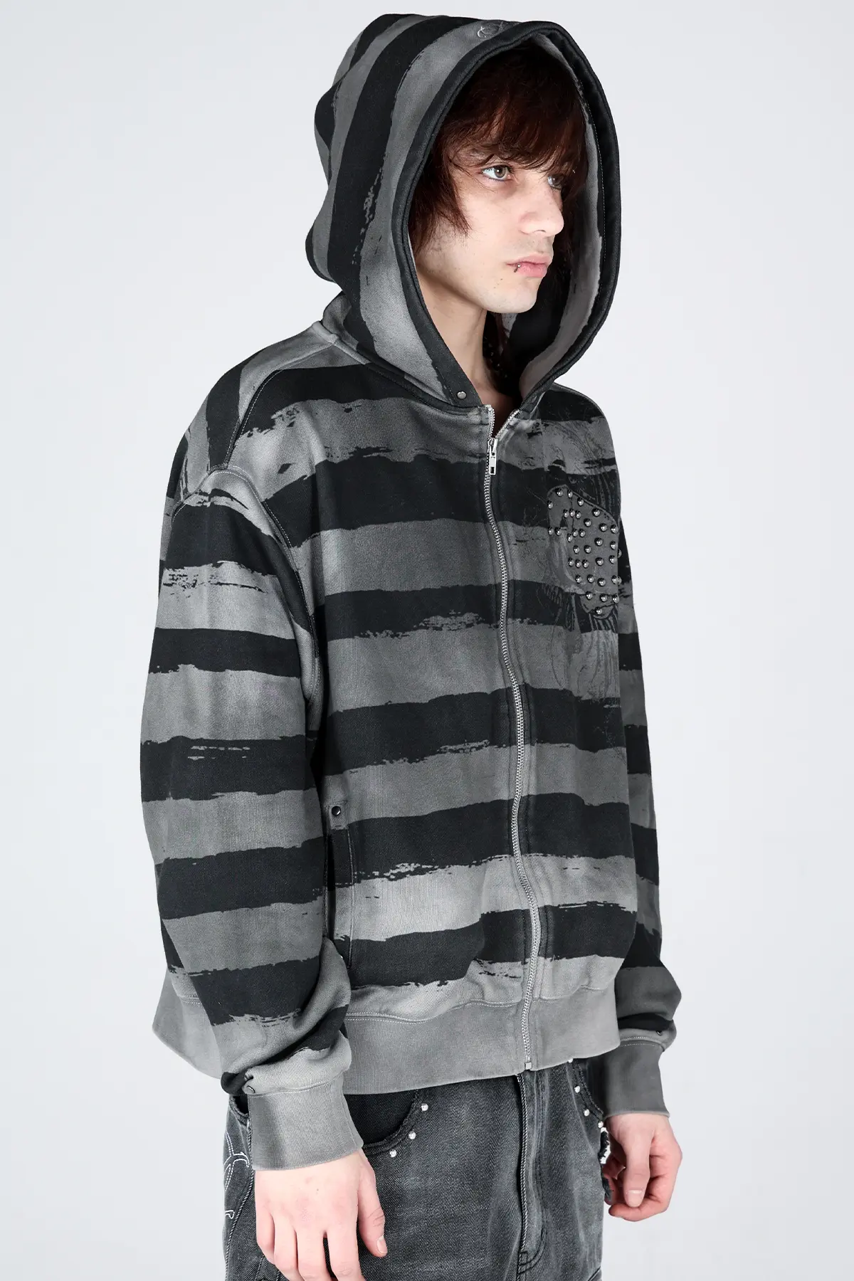Striped Zip Hoodie [Pre-Order] - Image 3